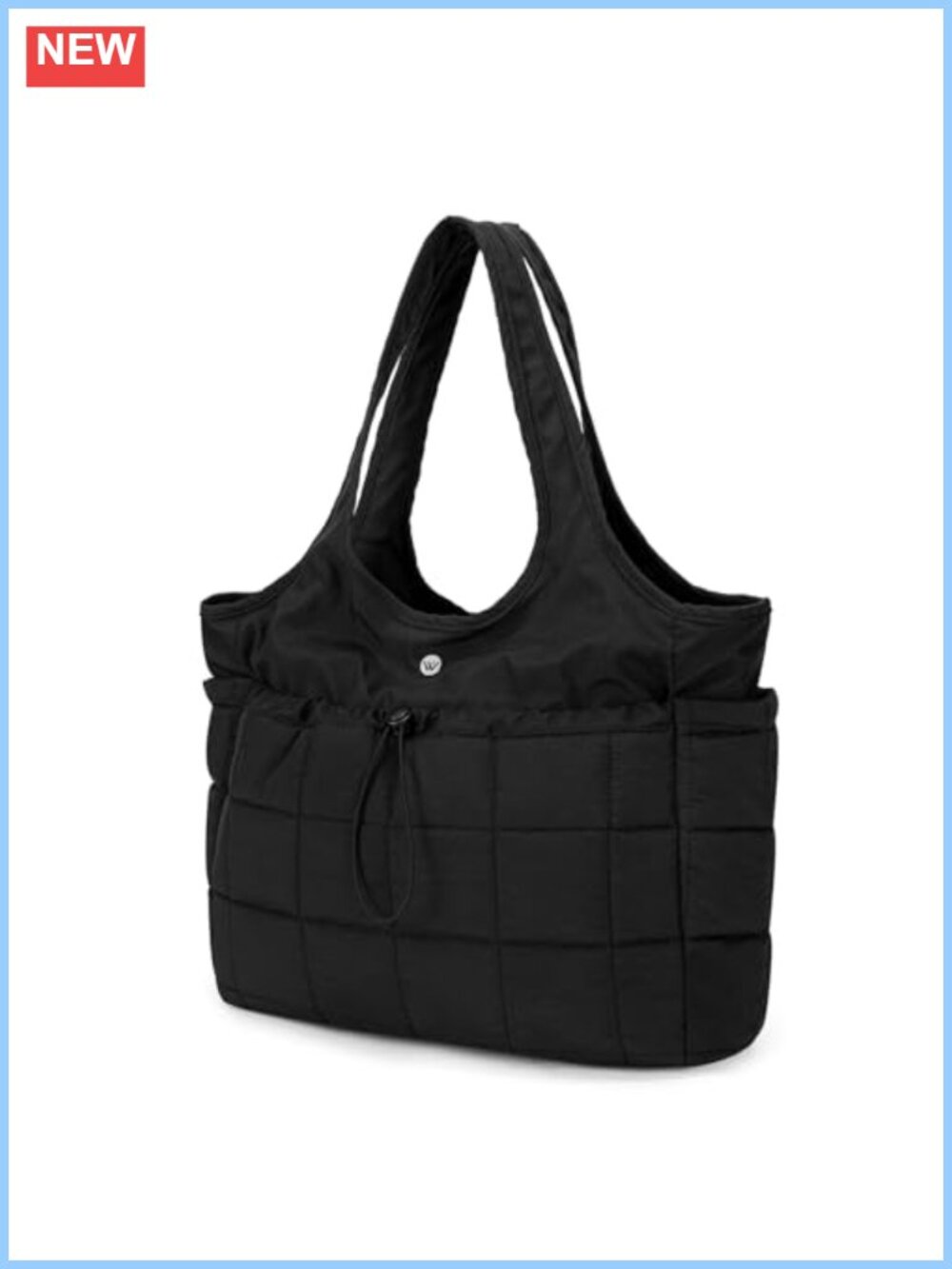 Puffer Tote Bag Quilted Nylon Purse with Laptop Sleeve